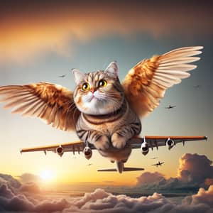 Flying Cat | Cute Feline Soaring High