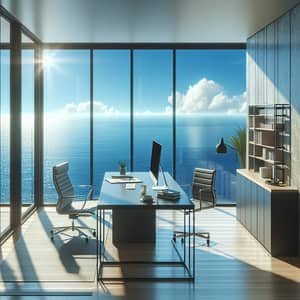Ocean View Office Space - Natural Light & Minimalistic Interior