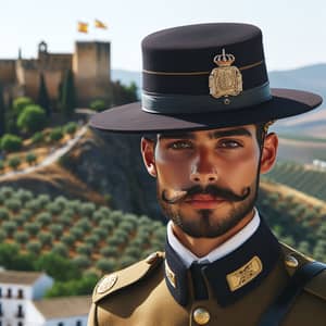Spanish Civil Guard in Traditional Uniform at Alcaudete, Jaen