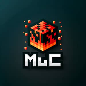 Magma Cube Logo Design | Custom 'MC' Inscription - Voxel Style