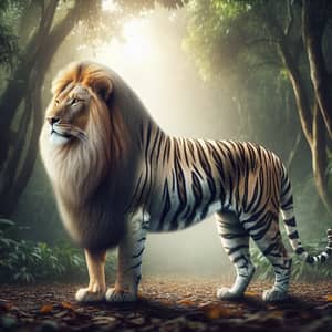 Majestic Lion-Tiger Hybrid: A Unique Genetic Blend