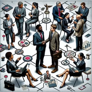 Professional Networking Image - Diverse Business Interaction Scene