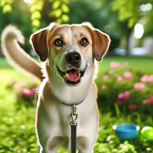 Friendly Medium-Sized Dog in Lush Green Park