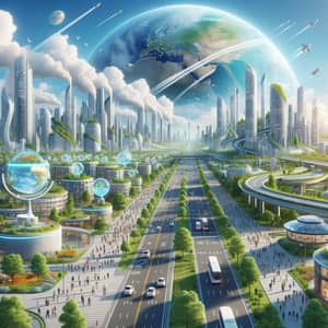 Utopian Future: Harmony of Industry & Nature