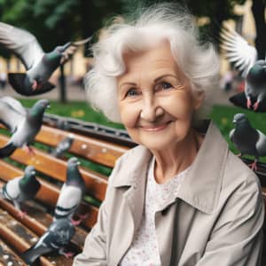 Anna's Kindness: An Elderly Woman and Pigeons