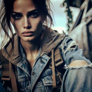 Intense 25-Year-Old Female Investigator in Post-Apocalyptic Setting