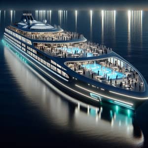 Futuristic Cruise Ship: Modern Design & Diverse Guests