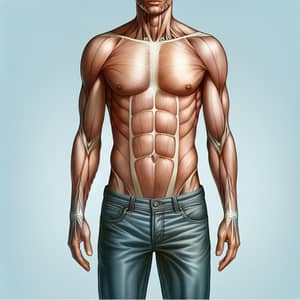 Detailed Digital Illustration of a Generic Human Body