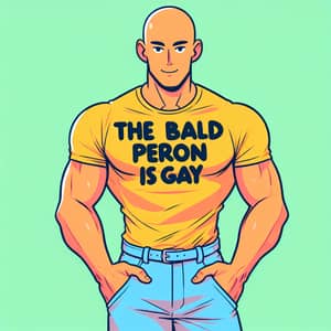 Confident Bald Individual: The Bald Person Is Gay