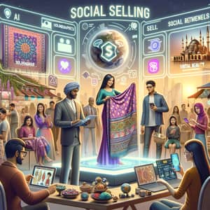 Future of Social Selling in 2024: Diverse Virtual Market Showcase