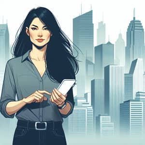 Empowerment of Modern Asian Woman | Urban Cityscape