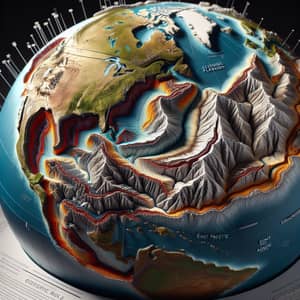 Global Geological Fault Lines 3D Model