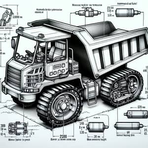 Electric Construction Dump Truck | 2400W Motor | 60V - 20Ah Battery