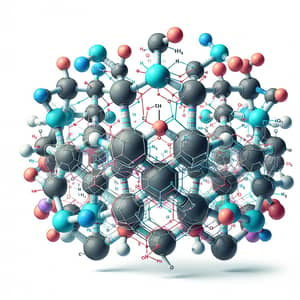 3D Steroid Molecule Structure with Hydrocarbon Framework