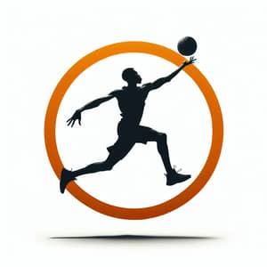 Dynamic African American Basketball Player Silhouette in Mid-Air