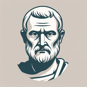 Simplistic Illustration of Philosopher Seneca from Ancient Rome