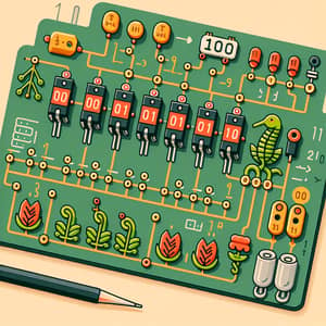 Binary Counter Circuit Design with JK Flip Flop