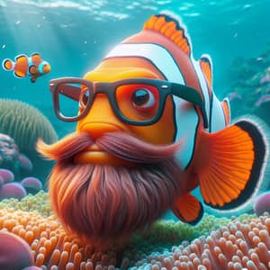 Clownfish with Beard and Glasses