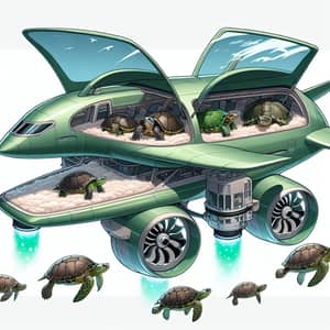 Unique Flying Vehicle for Turtles with Custom Compartments