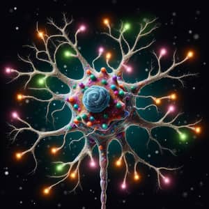 Christmas-themed Neuron Microscopy Photo