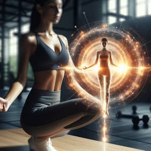 Fit Woman Surrounded by Healthful Glow