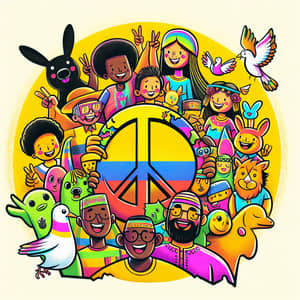 Vibrant Logo for Peace Week in Colombia