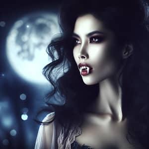 Captivating Busty Vampire Woman with Dark Hair