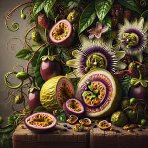 Ripened Maracuya: Vibrant Passion Fruit Display