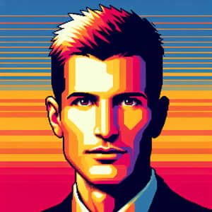Pixelated Crypto Punk NFT Portrait | Influential Man in Suit