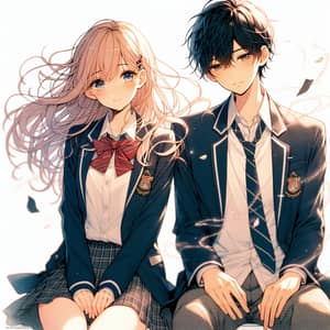 Young Love Story | Anime Couple in School Uniforms