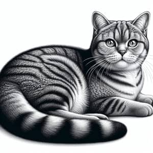 Detailed Cat Image with Distinct Markings