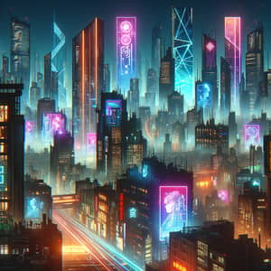 Cyberpunk City Skyline: Vibrant Nightscapes & Futuristic Elegance