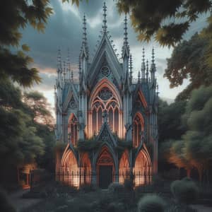 Gothic Chapel Architecture at Dusk