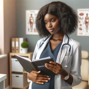 Black Midwife Health Record Book | Pregnancy Care Specialist