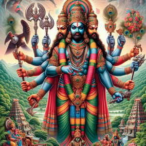 Lord Murugan: Hindu God of War & Victory | Tamil Nadu Festival Image