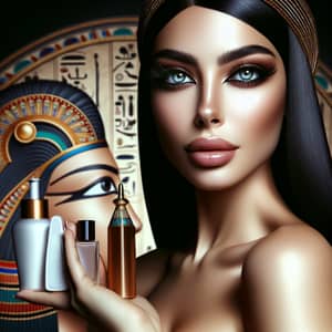 Egyptian Beauty Queen with Porcelain Skin and Elegance