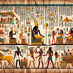 Pharaoh's History: Ancient Egyptian Art Depicting Prosperity and Order