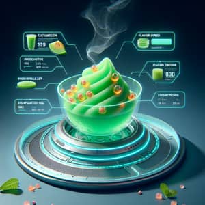 Futuristic Cucamelon Sorbet with Flavor Gels and Steam