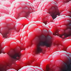 Detailed Raspberry Sorbet: Vibrant Texture and Flavor