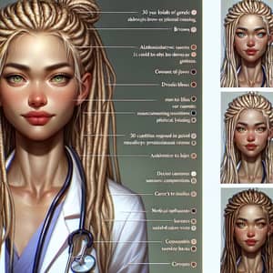 Laid-Back 21st Century Character with Bold Style | Medical Attire & Unique Persona