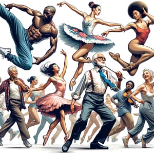Diverse Group Dancing | Breakdancing, Ballet, Afrobeat & Swing