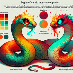 Snake Fire Poison Pokemon Starter - Concept Art & Design Ideas