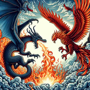 Epic Dragon vs. Phoenix Battle | Mythical Creatures Showdown