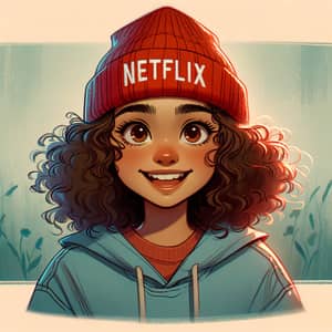 Dynamic Netflix Extra Girl | Animated Movie-style Illustration