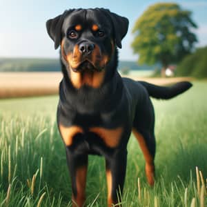Majestic Rottweiler Dog in Green Meadow | Breed Characteristics