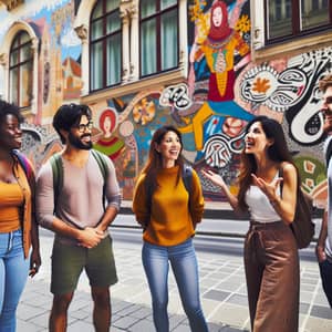 Cultural Tour Guide in Budapest: Vibrant Mural Exploring Hungarian Culture