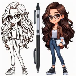 Create a Stylish Animated Character: Emmy with Wavy Hair