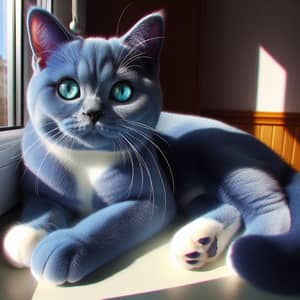 Domestic Short-Haired Cat with Unique Blue Fur | Cat Simonean