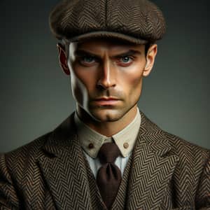 Thomas Shelby: 20th-Century Attire Icon with Intense Blue Eyes