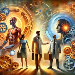 Steampunk Interconnectivity Art: Medical Genre Illustration